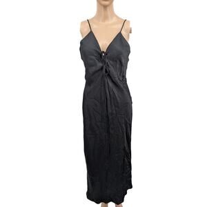 Zara Maxi Dress Silky Smooth Women's Medium Dark Romantic Sexy